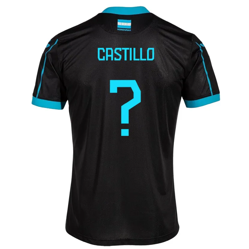 Danxen Kinder Honduras Jeferson Castillo #0 Schwarz Auswärtstrikot Trikot 24-26 T-Shirt Schweiz