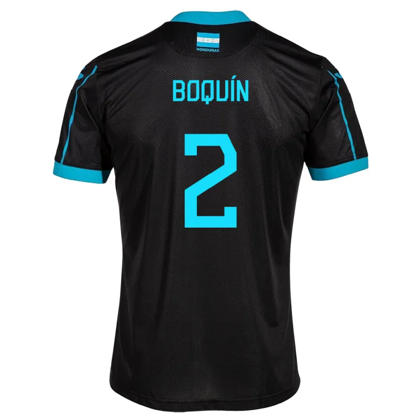 Danxen Kinder Honduras Stiven Boquín #2 Schwarz Auswärtstrikot Trikot 24-26 T-Shirt Schweiz