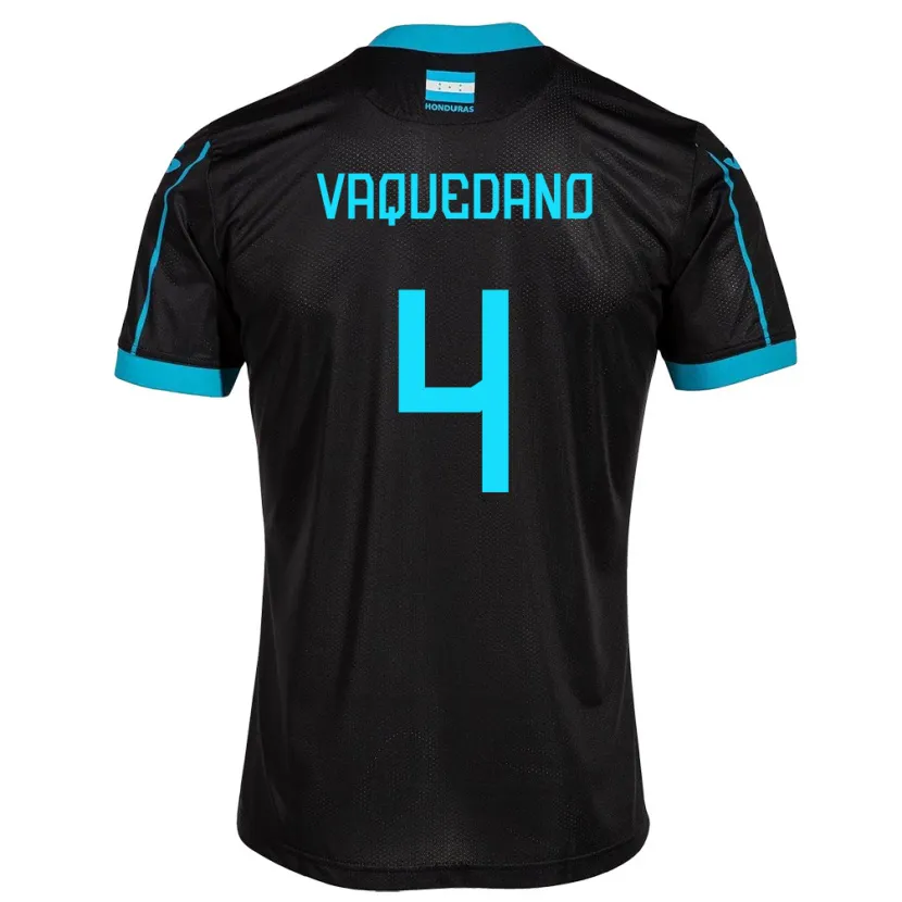 Danxen Kinder Honduras Brayan Vaquedano #4 Schwarz Auswärtstrikot Trikot 24-26 T-Shirt Schweiz