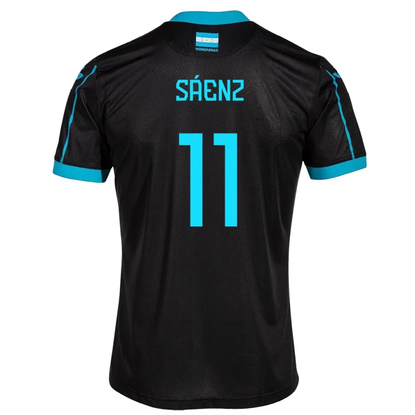 Danxen Kinder Honduras Bryan Sáenz #11 Schwarz Auswärtstrikot Trikot 24-26 T-Shirt Schweiz