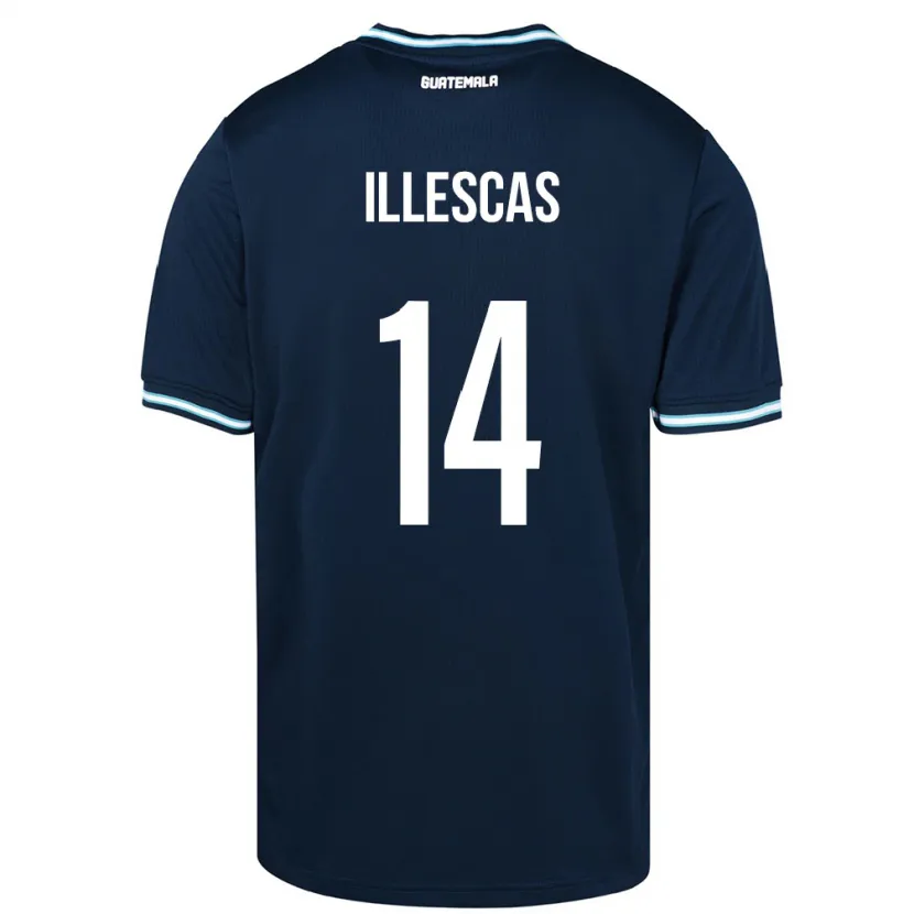 Danxen Kinder Guatemala Kevin Illescas #14 Blau Auswärtstrikot Trikot 24-26 T-Shirt Schweiz