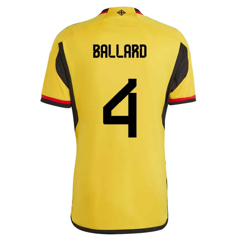 Danxen Kinder Nordirland Daniel Ballard #4 Weiß Auswärtstrikot Trikot 24-26 T-Shirt Schweiz