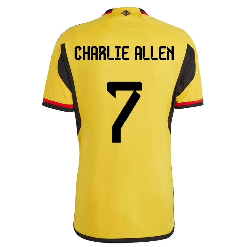 Danxen Kinder Nordirland Charlie Allen #7 Weiß Auswärtstrikot Trikot 24-26 T-Shirt Schweiz