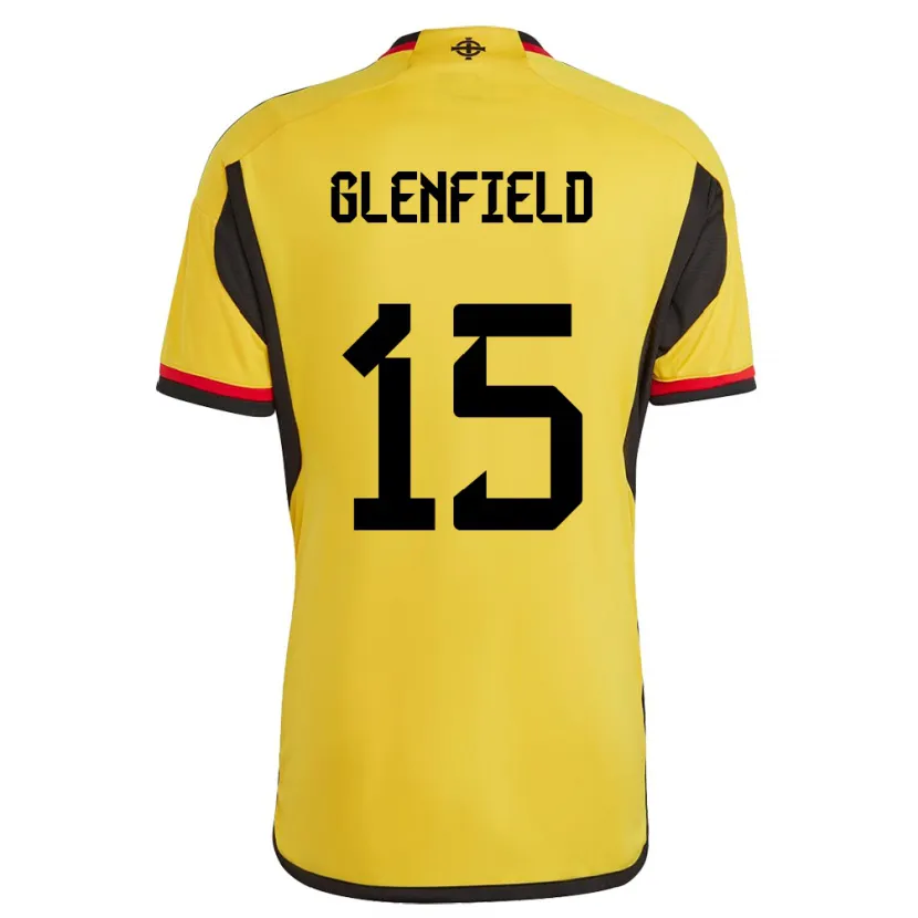 Danxen Kinder Nordirland Sam Glenfield #15 Weiß Auswärtstrikot Trikot 24-26 T-Shirt Schweiz
