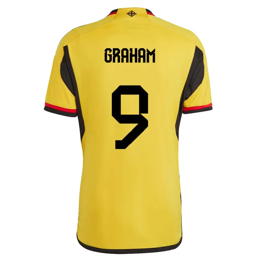 Danxen Kinder Nordirland Braiden Graham #9 Weiß Auswärtstrikot Trikot 24-26 T-Shirt Schweiz