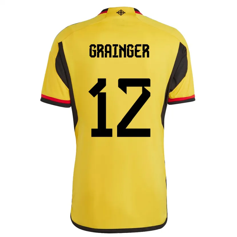 Danxen Kinder Nordirland Owen Grainger #12 Weiß Auswärtstrikot Trikot 24-26 T-Shirt Schweiz