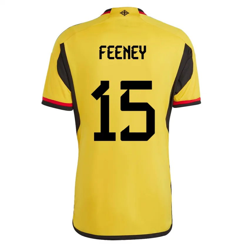 Danxen Kinder Nordirland George Feeney #15 Weiß Auswärtstrikot Trikot 24-26 T-Shirt Schweiz