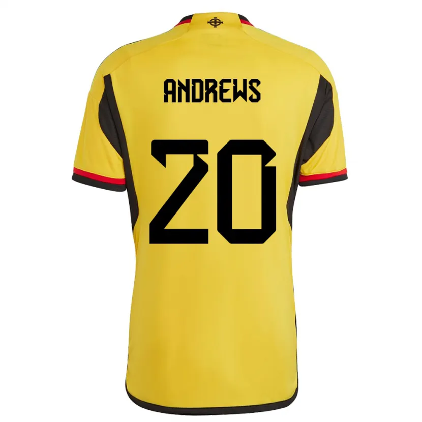 Danxen Kinder Nordirland Joely Andrews #20 Weiß Auswärtstrikot Trikot 24-26 T-Shirt Schweiz