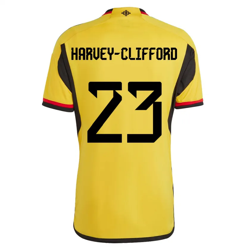 Danxen Kinder Nordirland Maddy Harvey-Clifford #23 Weiß Auswärtstrikot Trikot 24-26 T-Shirt Schweiz