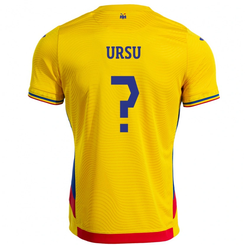 Danxen Herren Rumänische Eduard Ursu #0 Gelb Heimtrikot Trikot 24-26 T-Shirt Schweiz