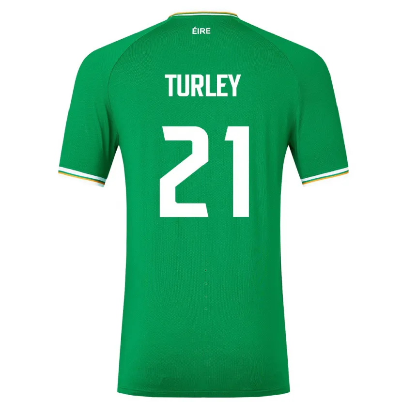 Danxen Herren Irische Freddie Turley #21 Grün Heimtrikot Trikot 24-26 T-Shirt Schweiz