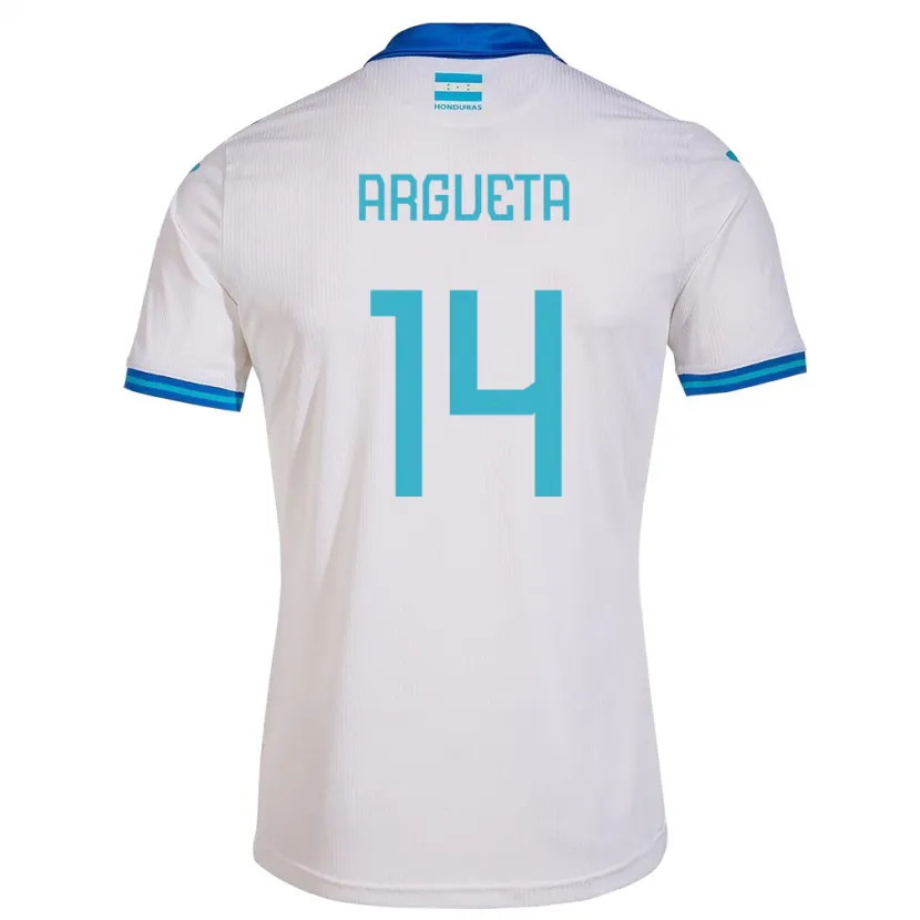 Danxen Herren Honduras Carlos Argueta #14 Weiß Heimtrikot Trikot 24-26 T-Shirt Schweiz