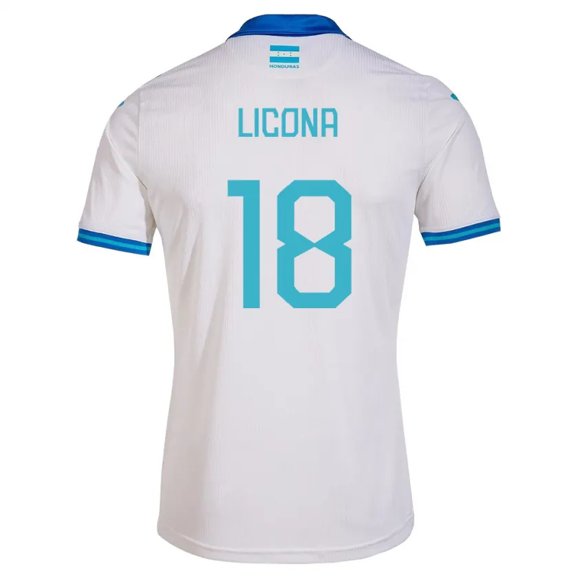 Danxen Herren Honduras Marlon Licona #18 Weiß Heimtrikot Trikot 24-26 T-Shirt Schweiz