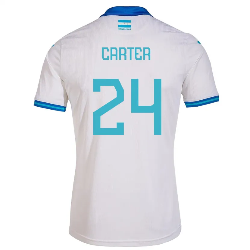 Danxen Herren Honduras Daniel Carter #24 Weiß Heimtrikot Trikot 24-26 T-Shirt Schweiz