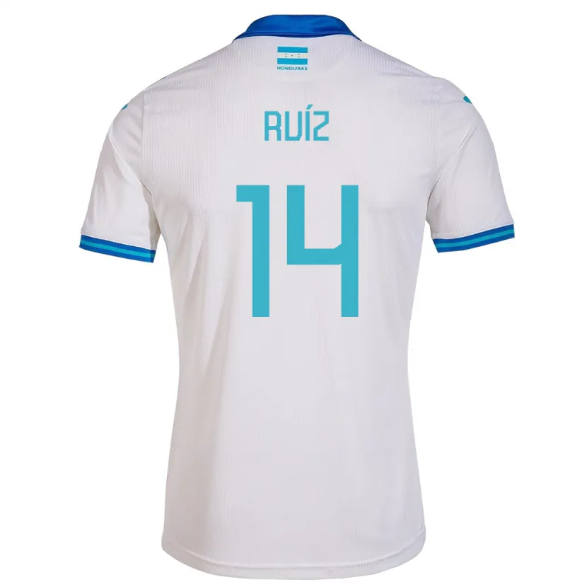 Danxen Herren Honduras David Ruíz #14 Weiß Heimtrikot Trikot 24-26 T-Shirt Schweiz