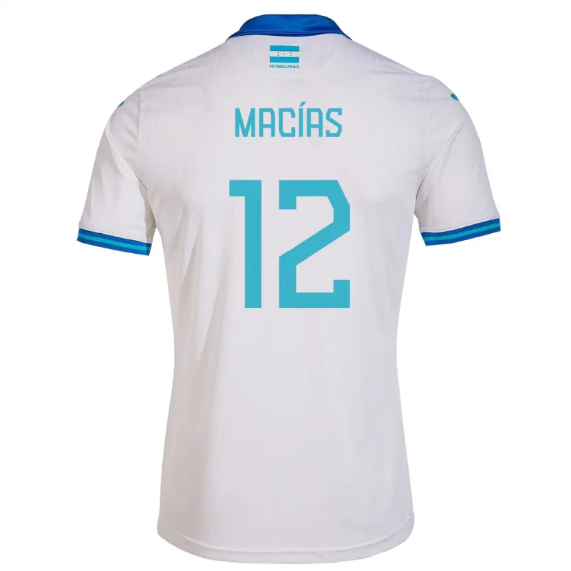 Danxen Herren Honduras Owen Macías #12 Weiß Heimtrikot Trikot 24-26 T-Shirt Schweiz