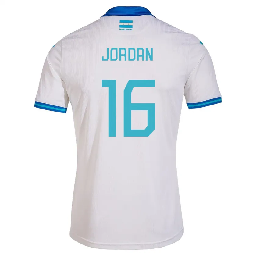 Danxen Herren Honduras Jordan García #16 Weiß Heimtrikot Trikot 24-26 T-Shirt Schweiz