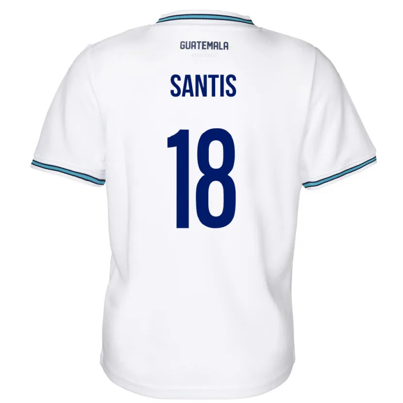 Danxen Herren Guatemala Óscar Santis #18 Weiß Heimtrikot Trikot 24-26 T-Shirt Schweiz