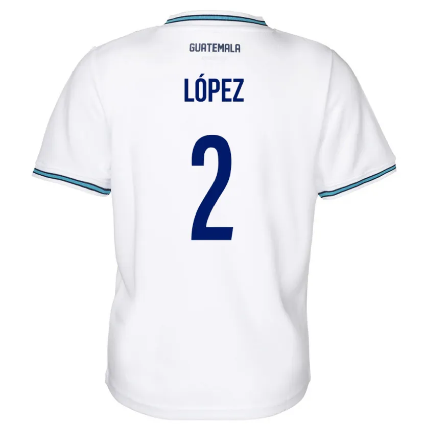 Danxen Herren Guatemala Francisco López #2 Weiß Heimtrikot Trikot 24-26 T-Shirt Schweiz