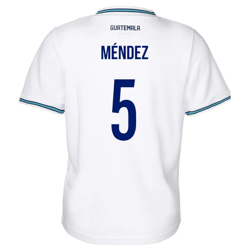 Danxen Herren Guatemala Diego Méndez #5 Weiß Heimtrikot Trikot 24-26 T-Shirt Schweiz