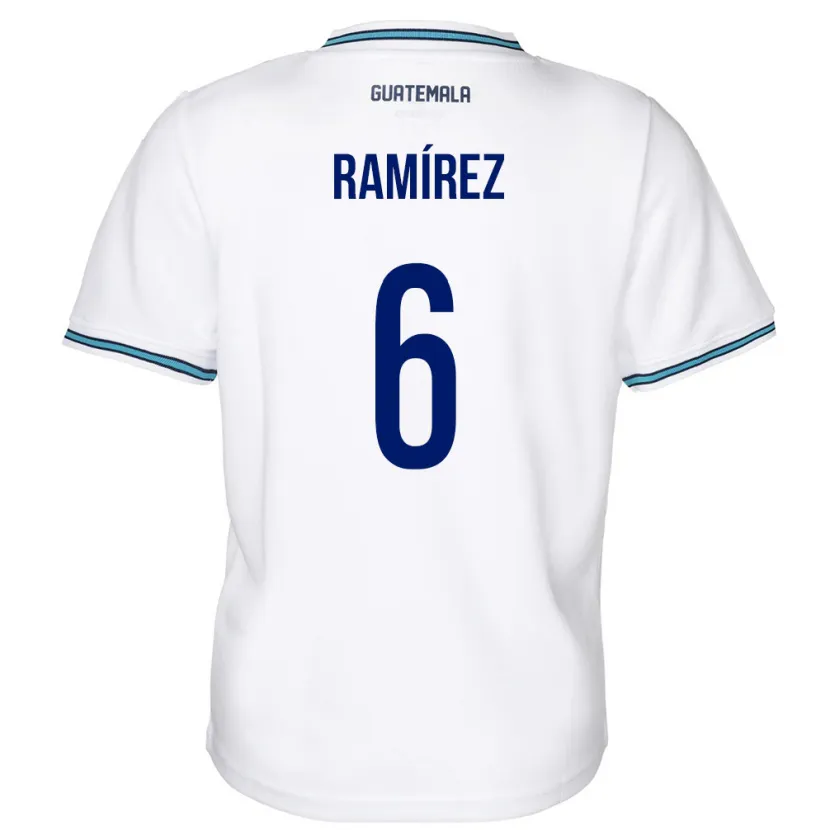 Danxen Herren Guatemala Kevin Ramírez #6 Weiß Heimtrikot Trikot 24-26 T-Shirt Schweiz
