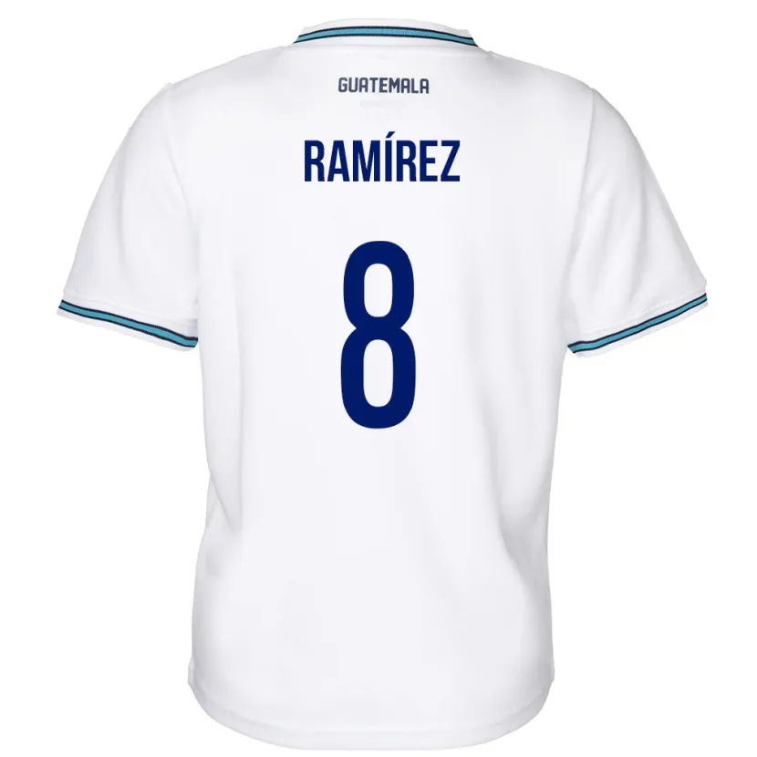 Danxen Herren Guatemala Dennis Ramírez #8 Weiß Heimtrikot Trikot 24-26 T-Shirt Schweiz