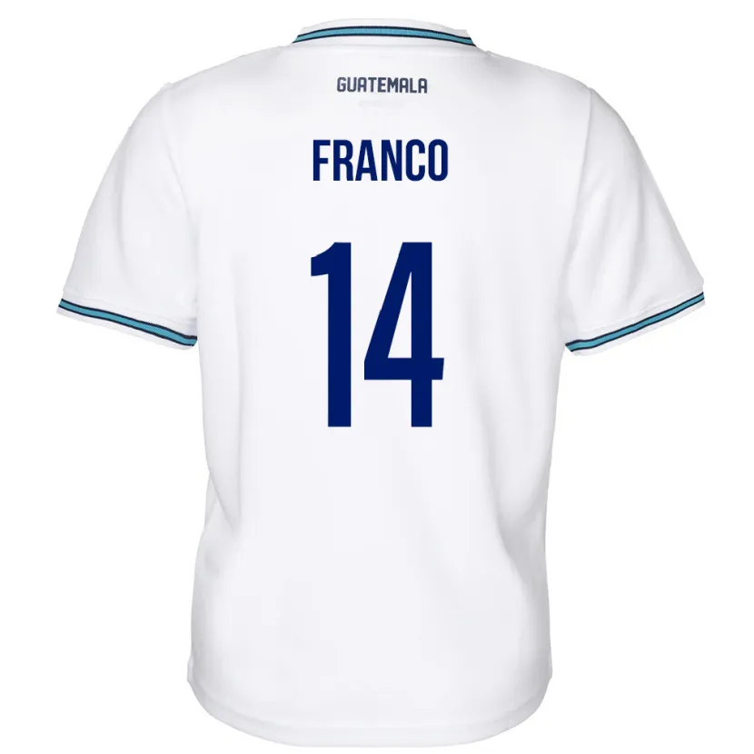 Danxen Herren Guatemala Jonathan Franco #14 Weiß Heimtrikot Trikot 24-26 T-Shirt Schweiz