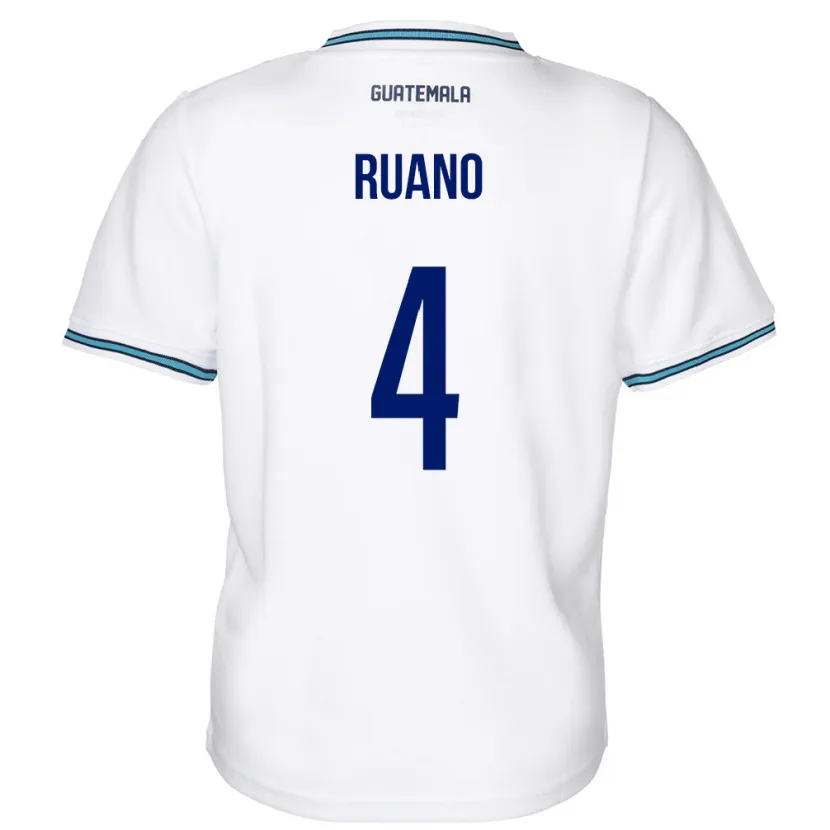 Danxen Herren Guatemala Michelle Ruano #4 Weiß Heimtrikot Trikot 24-26 T-Shirt Schweiz