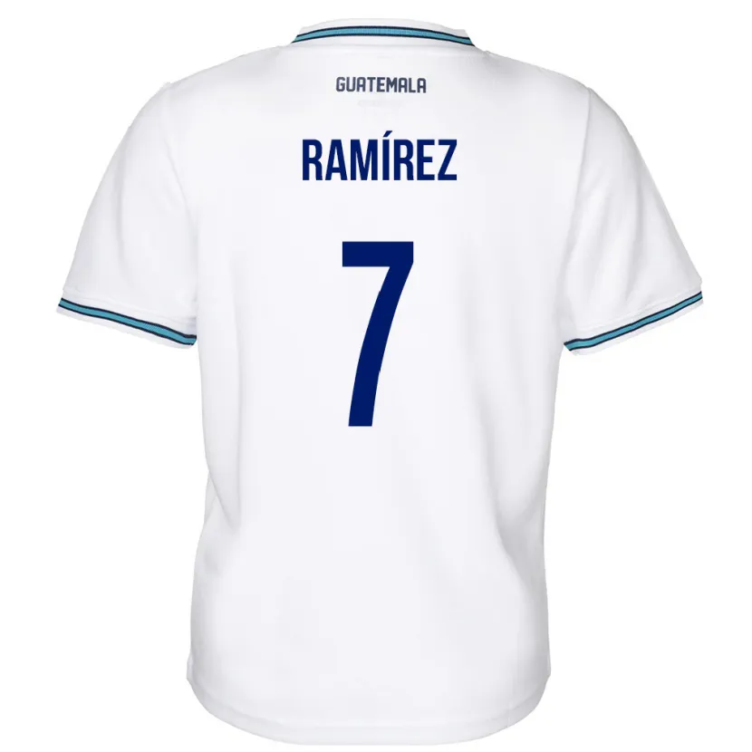 Danxen Herren Guatemala Leslie Ramírez #7 Weiß Heimtrikot Trikot 24-26 T-Shirt Schweiz