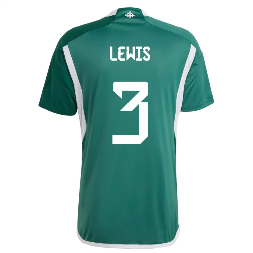 Danxen Herren Nordirland Jamal Lewis #3 Grün Heimtrikot Trikot 24-26 T-Shirt Schweiz