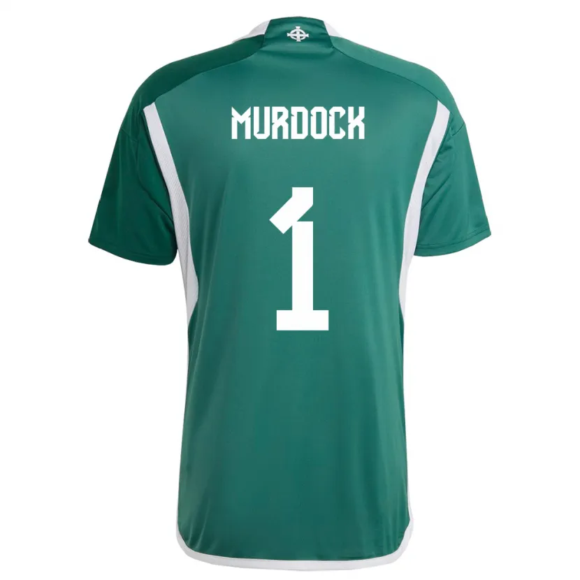 Danxen Herren Nordirland Will Murdock #1 Grün Heimtrikot Trikot 24-26 T-Shirt Schweiz