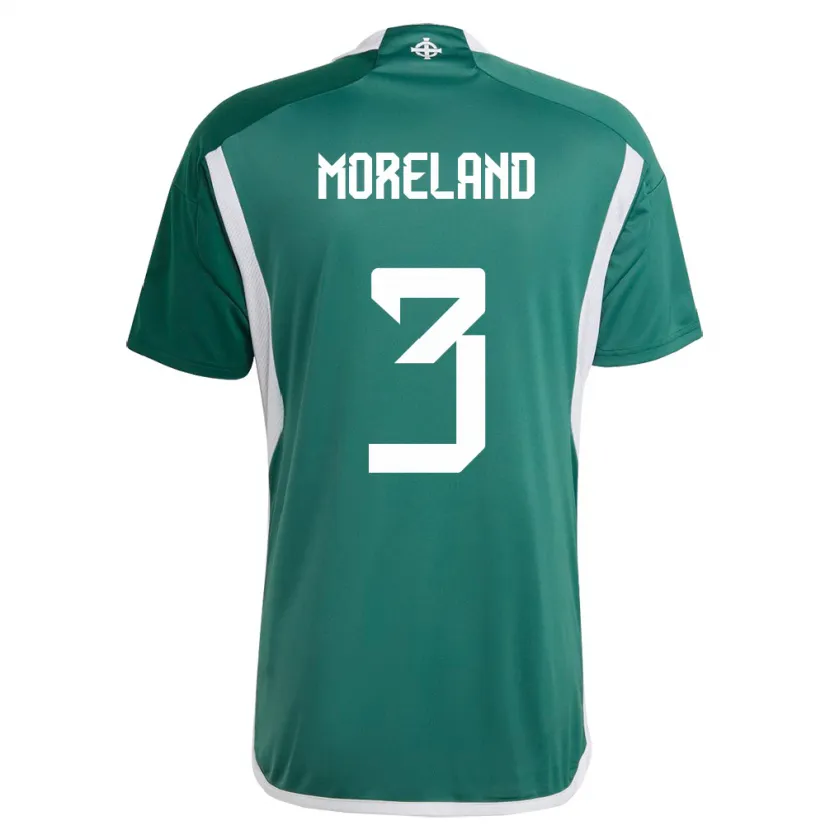 Danxen Herren Nordirland Calum Moreland #3 Grün Heimtrikot Trikot 24-26 T-Shirt Schweiz