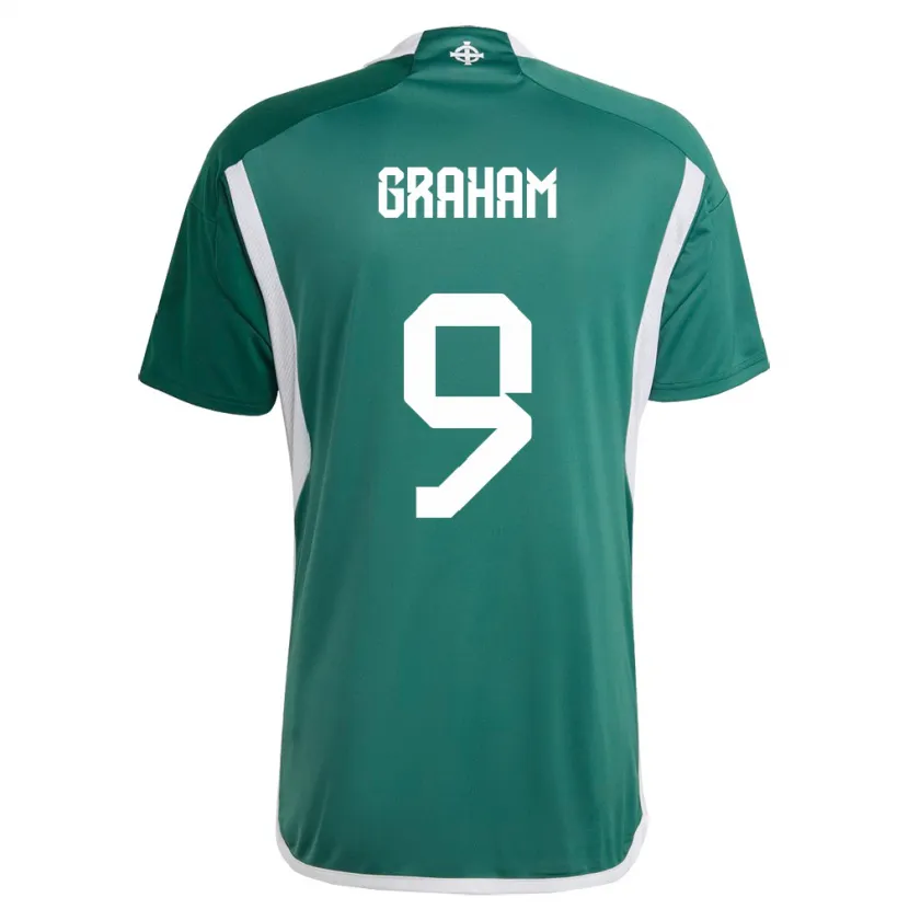 Danxen Herren Nordirland Braiden Graham #9 Grün Heimtrikot Trikot 24-26 T-Shirt Schweiz