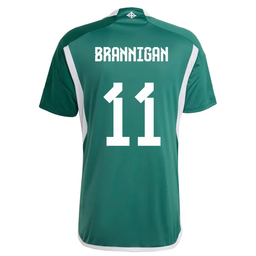 Danxen Herren Nordirland Cole Brannigan #11 Grün Heimtrikot Trikot 24-26 T-Shirt Schweiz