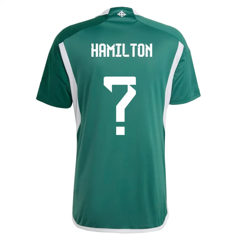 Danxen Herren Nordirland Scott Hamilton #0 Grün Heimtrikot Trikot 24-26 T-Shirt Schweiz