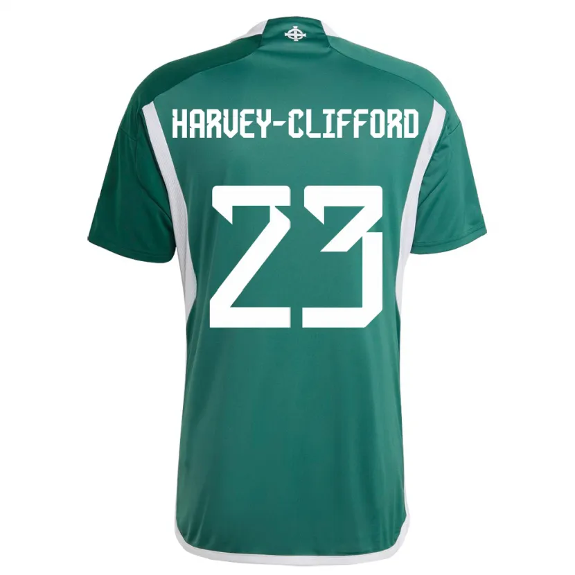 Danxen Herren Nordirland Maddy Harvey-Clifford #23 Grün Heimtrikot Trikot 24-26 T-Shirt Schweiz