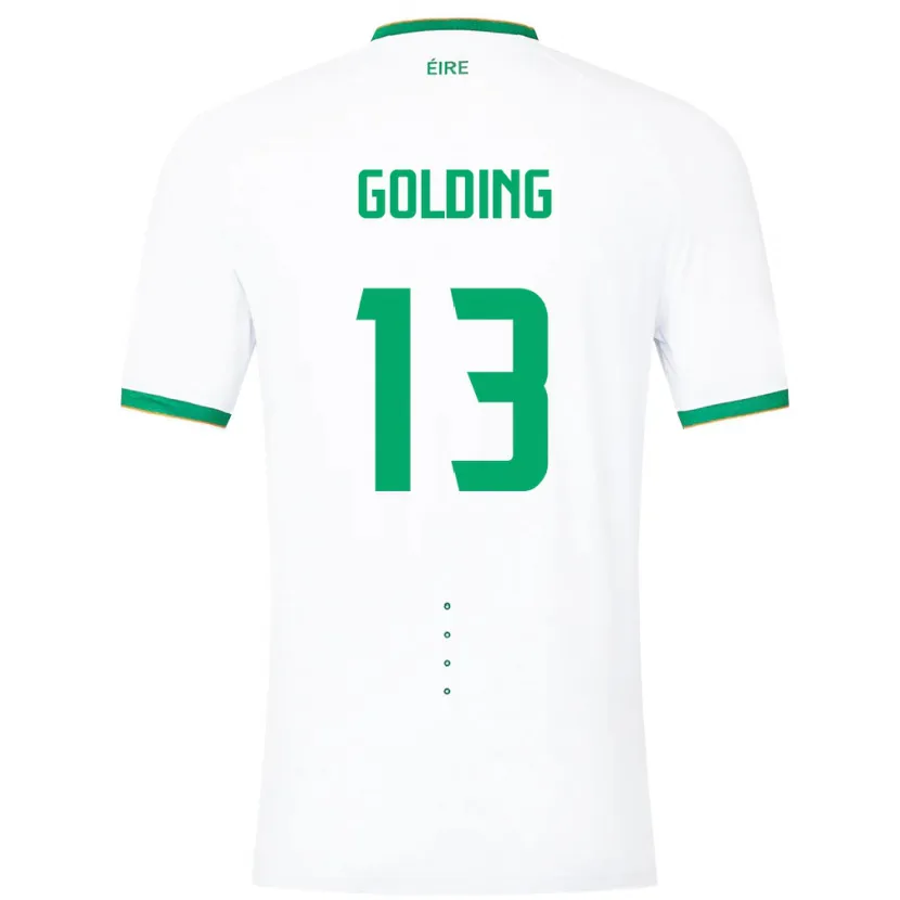 Danxen Herren Irische James Golding #13 Weiß Auswärtstrikot Trikot 24-26 T-Shirt Schweiz