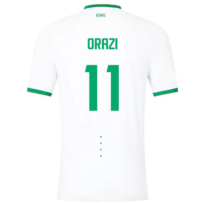 Danxen Herren Irische Ike Orazi #11 Weiß Auswärtstrikot Trikot 24-26 T-Shirt Schweiz