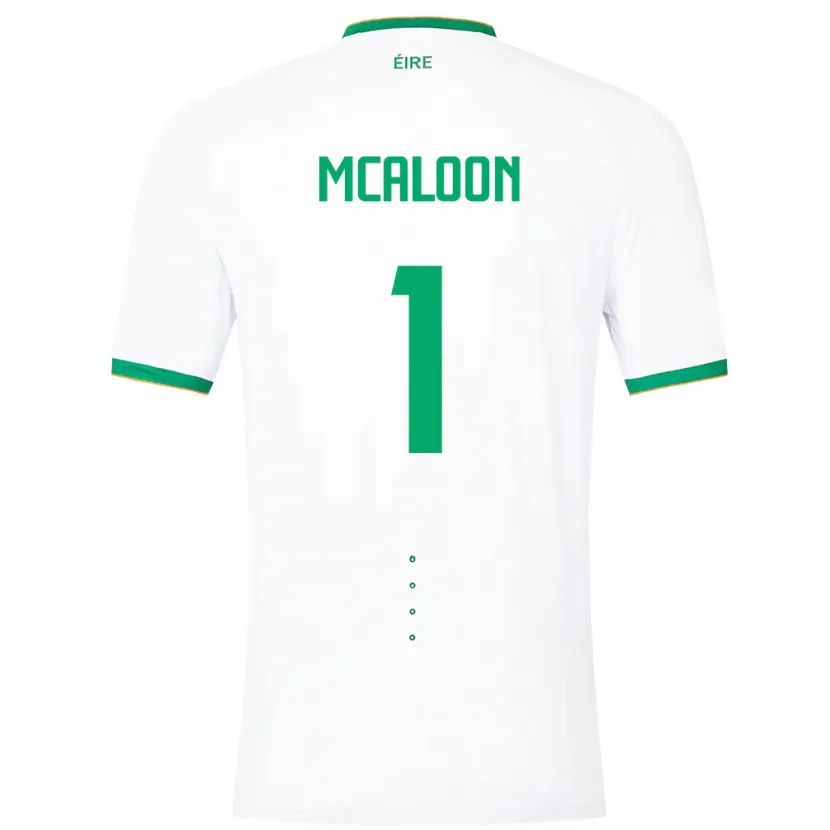 Danxen Herren Irische Naoisha Mcaloon #1 Weiß Auswärtstrikot Trikot 24-26 T-Shirt Schweiz