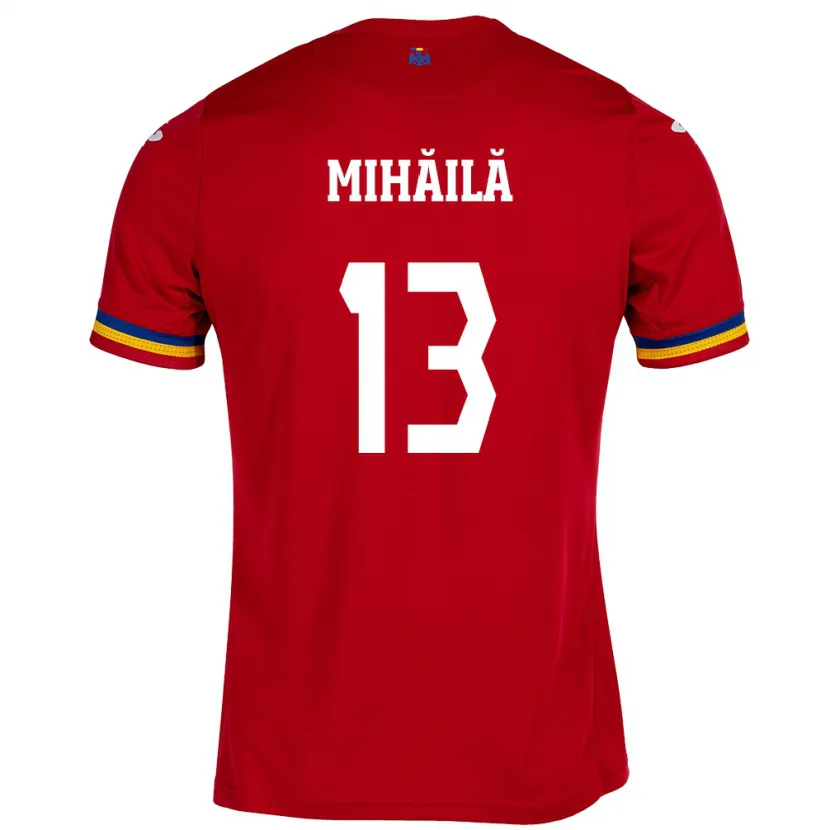 Danxen Herren Rumänische Valentin Mihăilă #13 Rot Auswärtstrikot Trikot 24-26 T-Shirt Schweiz