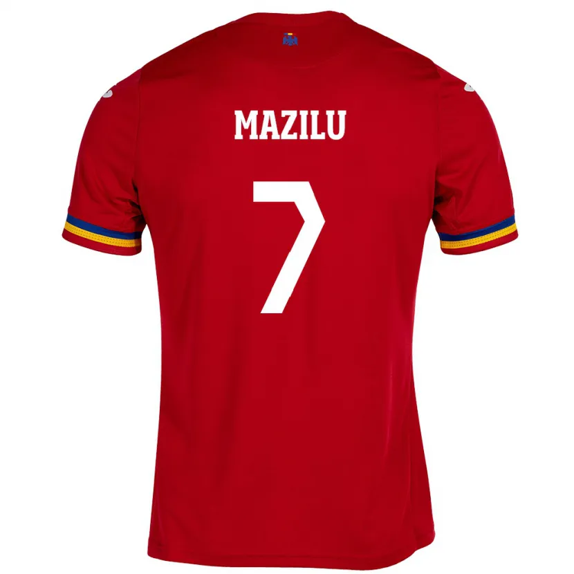 Danxen Herren Rumänische Adrian Mazilu #7 Rot Auswärtstrikot Trikot 24-26 T-Shirt Schweiz