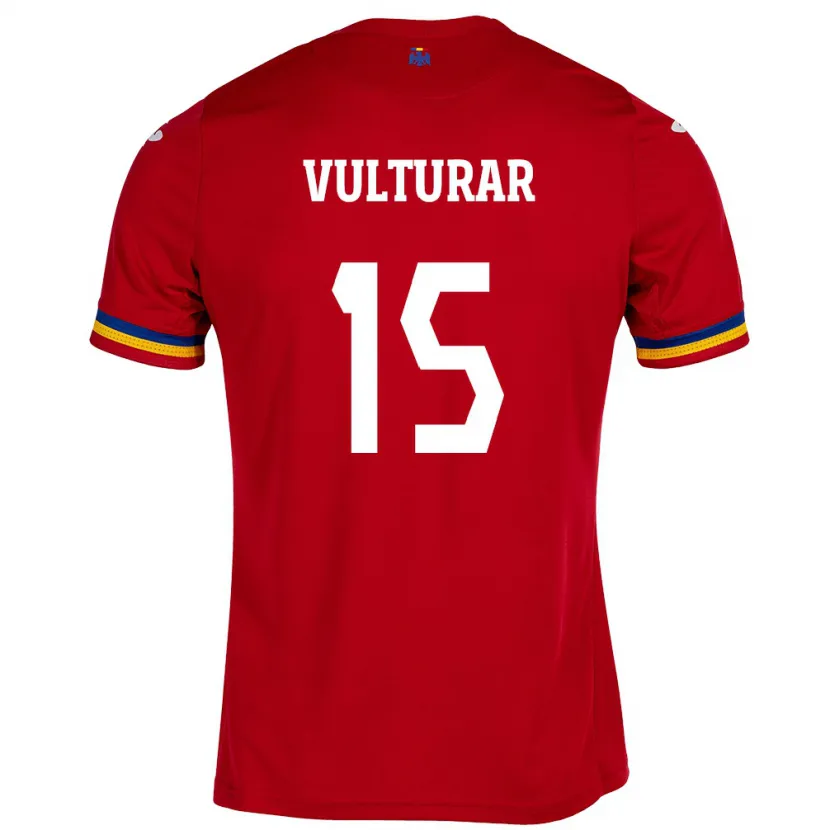 Danxen Herren Rumänische Cătălin Vulturar #15 Rot Auswärtstrikot Trikot 24-26 T-Shirt Schweiz