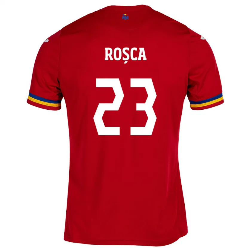 Danxen Herren Rumänische Alexandru Roșca #23 Rot Auswärtstrikot Trikot 24-26 T-Shirt Schweiz