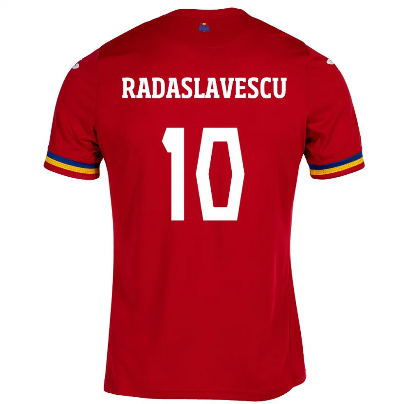 Danxen Herren Rumänische Eduard Radaslavescu #10 Rot Auswärtstrikot Trikot 24-26 T-Shirt Schweiz
