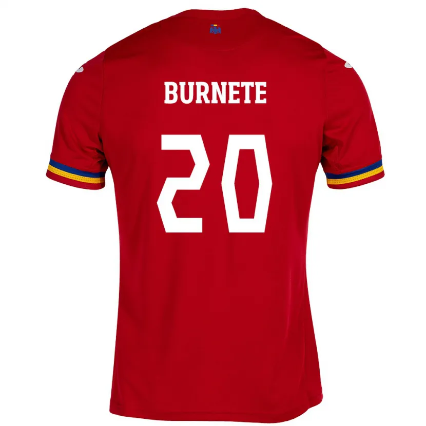 Danxen Herren Rumänische Rareș Burnete #20 Rot Auswärtstrikot Trikot 24-26 T-Shirt Schweiz