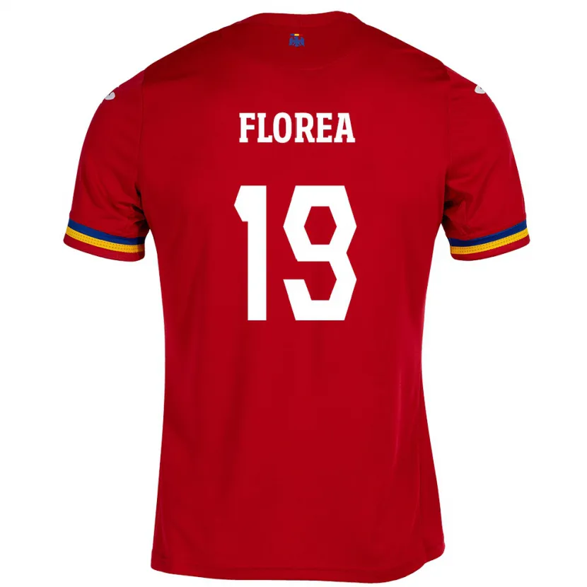Danxen Herren Rumänische Răzvan Florea #19 Rot Auswärtstrikot Trikot 24-26 T-Shirt Schweiz