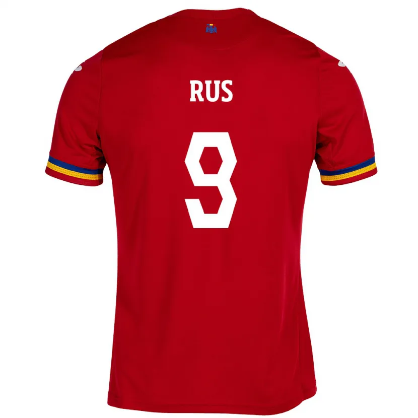 Danxen Herren Rumänische Laura Rus #9 Rot Auswärtstrikot Trikot 24-26 T-Shirt Schweiz
