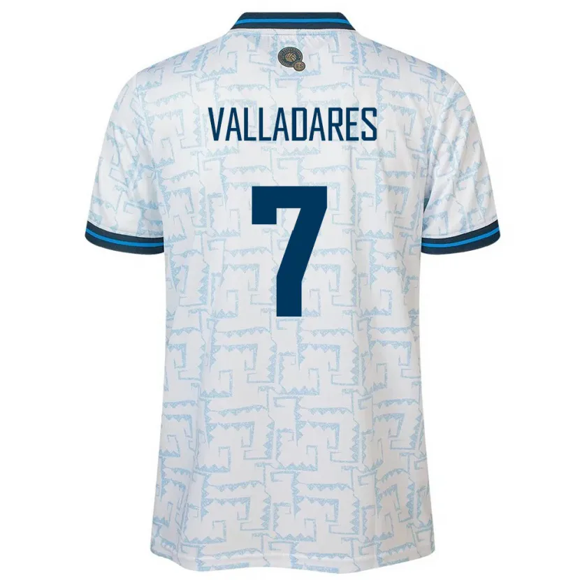 Danxen Herren El Salvador Jefferson Valladares #7 Weiß Auswärtstrikot Trikot 24-26 T-Shirt Schweiz