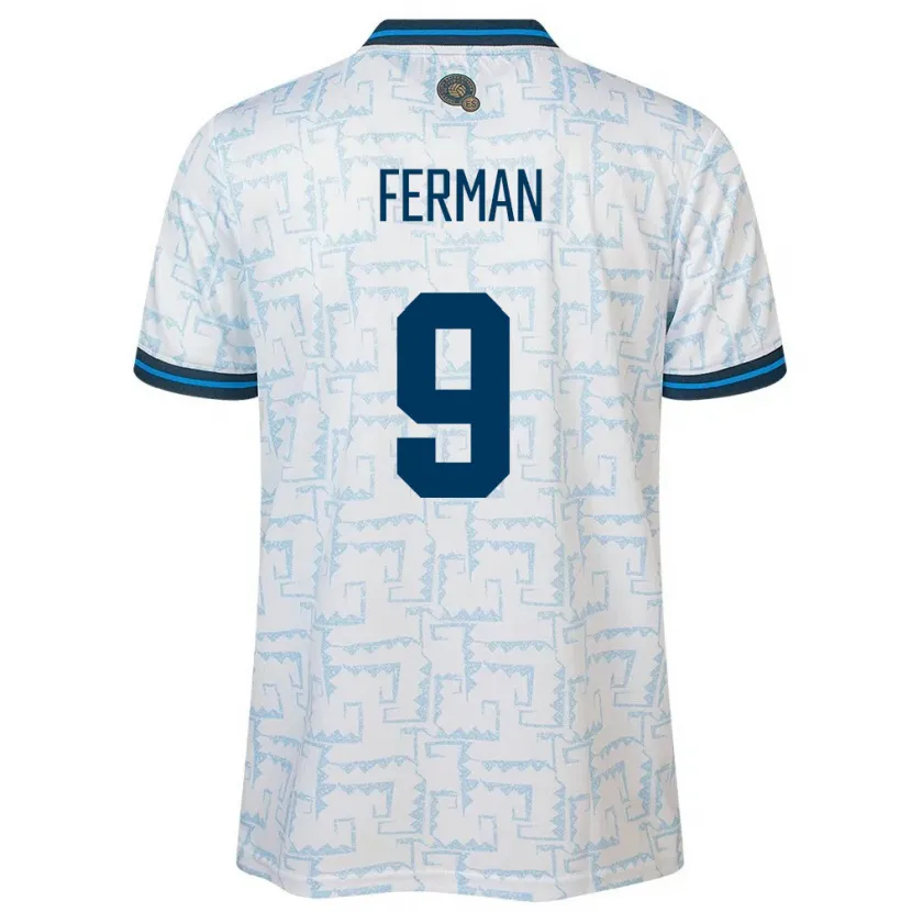 Danxen Herren El Salvador Javier Ferman #9 Weiß Auswärtstrikot Trikot 24-26 T-Shirt Schweiz