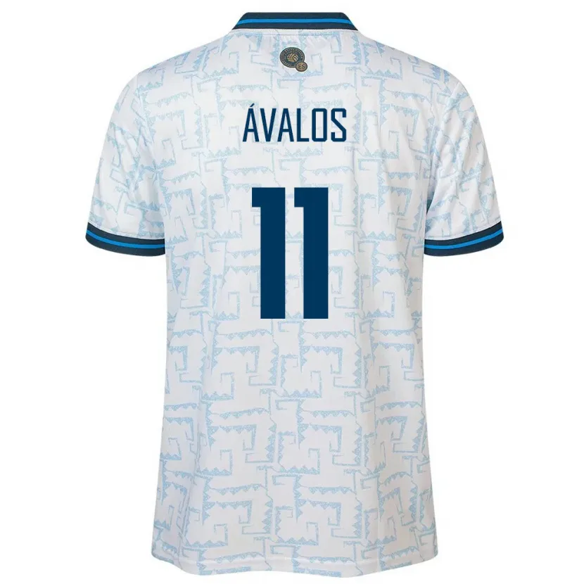 Danxen Herren El Salvador Raúl Ávalos #11 Weiß Auswärtstrikot Trikot 24-26 T-Shirt Schweiz